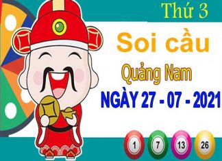 Soi cầu XSQNM ngày 27/7/2021 - Soi cầu đài xổ số Quảng Nam thứ 3