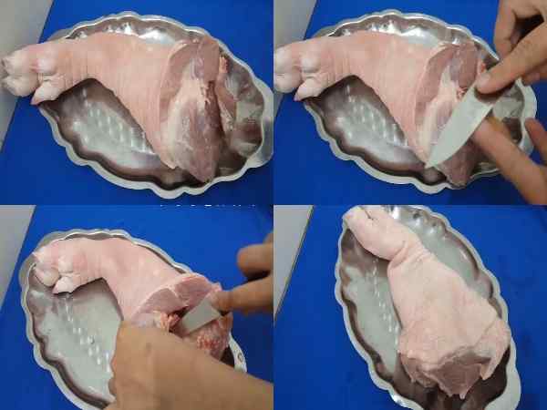 Cách rút xương chân giò cực đơn giản