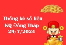 Thống kê số liệu KQ Đồng Tháp 29/7/2024