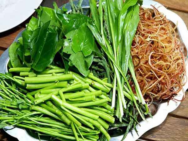 Rau nhút ăn kèm cùng lẩu gà lá é