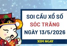 soi cầu xổ số Sóc Trăng ngày 13/5/2026