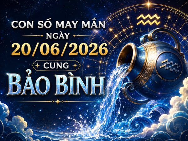 con số may mắn ngày 20/06/2026 cung Bảo Bình