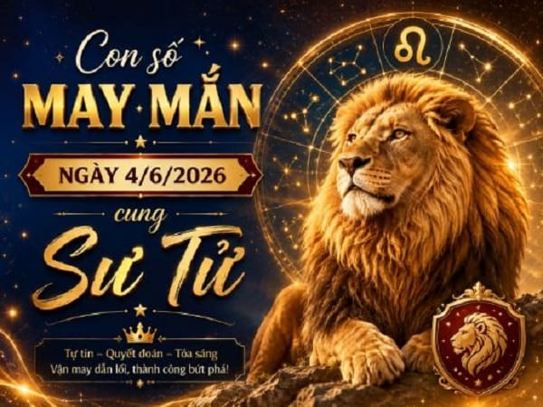 Con số lộc phát ngày 4 tháng 6 năm 2026 cung Sư Tử