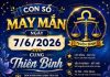 Con số may mắn ngày 7/6/2026 cung Thiên Bình chuẩn phong thủy