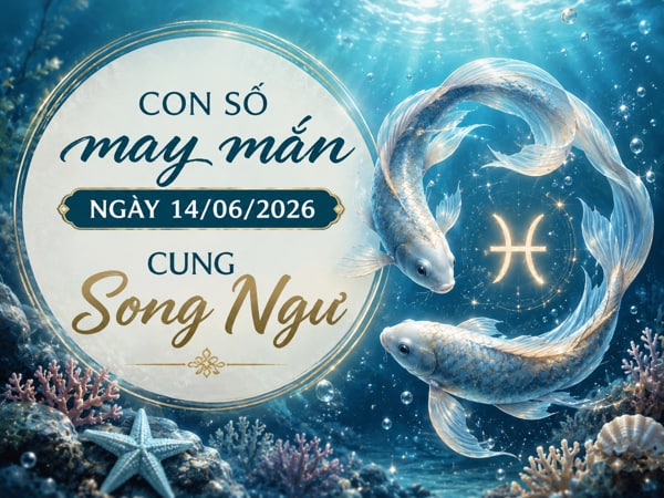 Đại cát với con số may mắn ngày 14/06/2026 cung Song Ngư