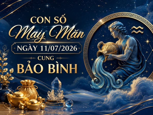 con số may mắn ngày 11/07/2026 cung Bảo Bình