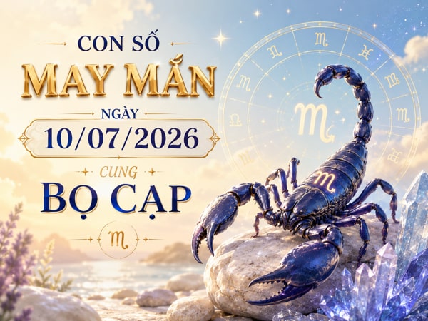 Gợi ý con số may mắn ngày 10/07/2026 cung Bọ Cạp theo từng phương diện